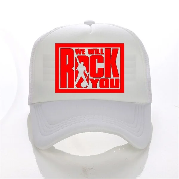 We Will Rock You Baseball cap Music Rock Fans Cool Summer Baseball Net Trucker Caps Hat band cap