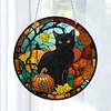 Diamond Painting Halloween Cat Pendant for Home Garden
