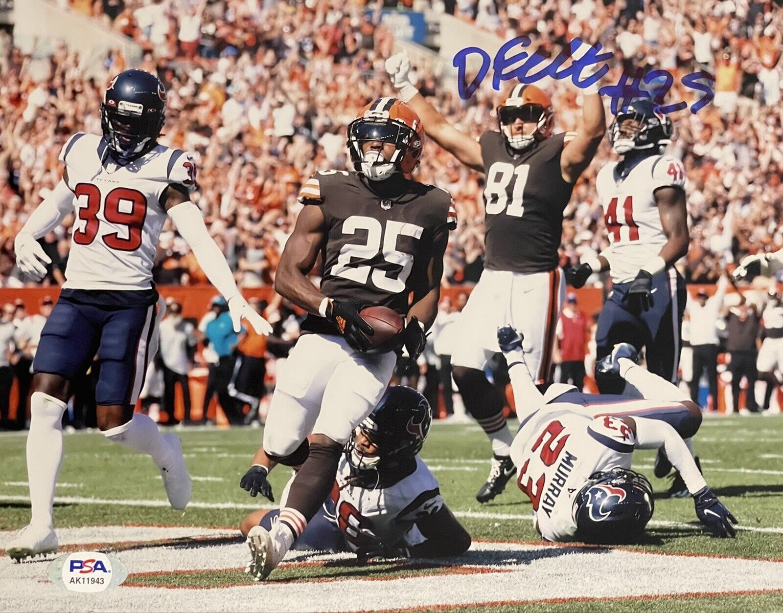 Demetric Felton Signed Autographed Cleveland Browns 8x10 Photo Poster painting PSA/DNA