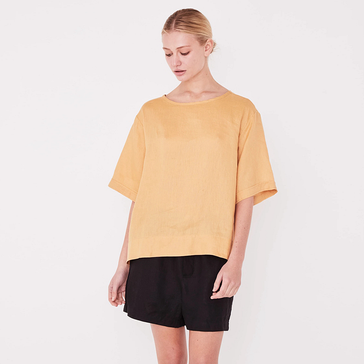 Short Sleeve Linen T-shirt-ChouChouHome