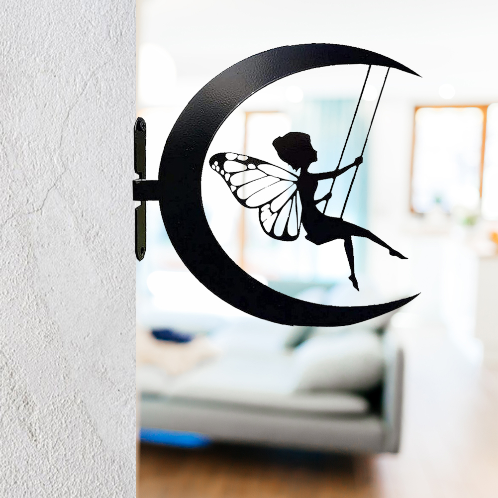 

Iron Metal Fairy Silhouette Artwork for Wall Decor Garden Yard Home Decor, 501 Original