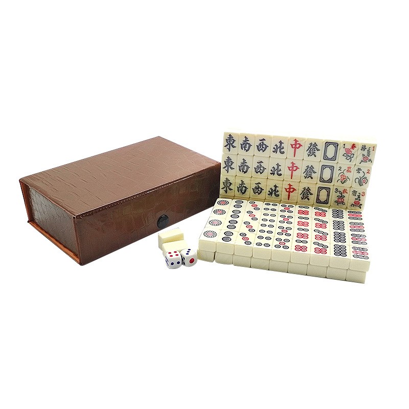 小麻将精美蛇皮盒袖珍便携迷你旅行麻将旅游娱乐麻将-Digicat 猫电澳洲