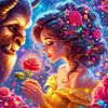 (Multi-Style) Beauty And The Beast-14CT Stamped Cross Stitch 50*50cm/19.69*19.69in