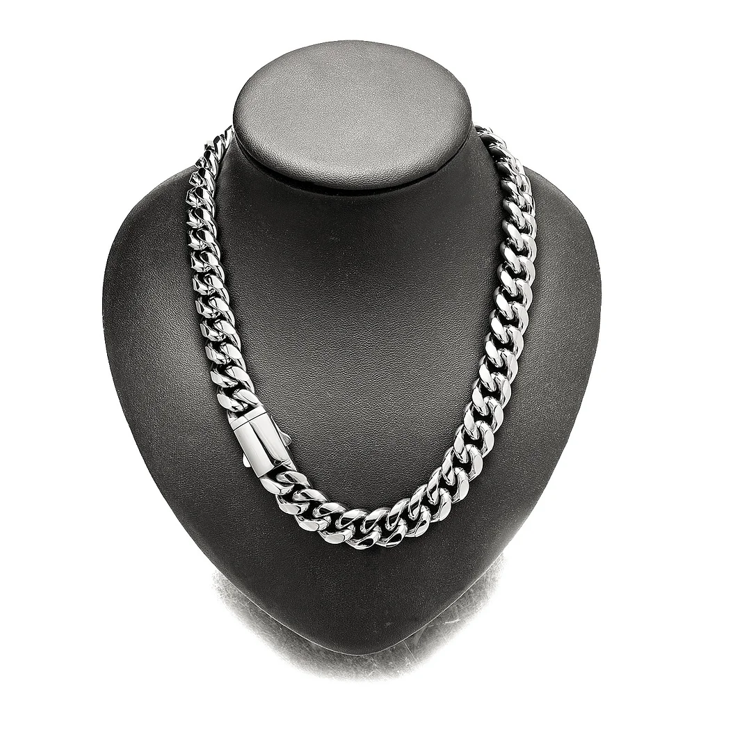 Cuban Link Chain, Gold Plated Miami Cuban Link Chain, Hip Hop Choker Necklace for Men Women Diamond Cut Mens Chunky Cuban Link Chain Necklace (8/16/18/20/22/24/26/28/30 Inches Length)