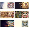 6pcs Diamond Painting Owl Greeting Card Kits with Envelopes for Family Friend Gifts