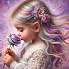 Luxury AB Velvet Diamond Painting Kit  -girl