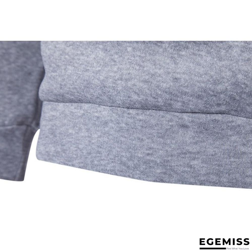 Men Long Sleeve Cotton Casual Solid Color Slim Fit Sweater Top | EGEMISS