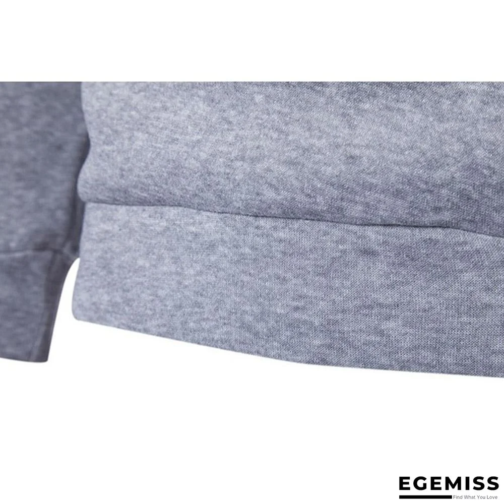 Men Long Sleeve Cotton Casual Solid Color Slim Fit Sweater Top | EGEMISS