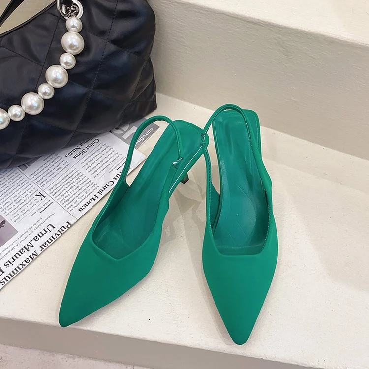 Churchf Churchf 2023 New Pointed Thin Heel Single Heel After Empty Head Sandal Muller Shoes