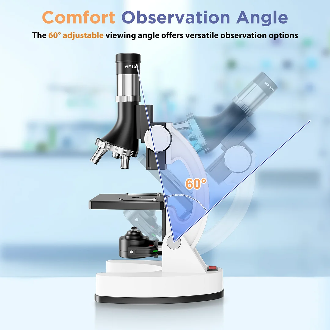 BEBANG Kids Microscope Kit with Carrying Box, 100X-1200X Magnification