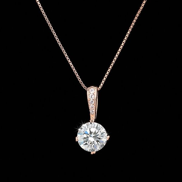 AAA+CZ Diamond Chain Necklaces & Pendants 18K Rose Gold Plated Fashion Brand Crystal Party/Wedding Jewelry For Women - Shop Trendy Women's Fashion | TeeYours