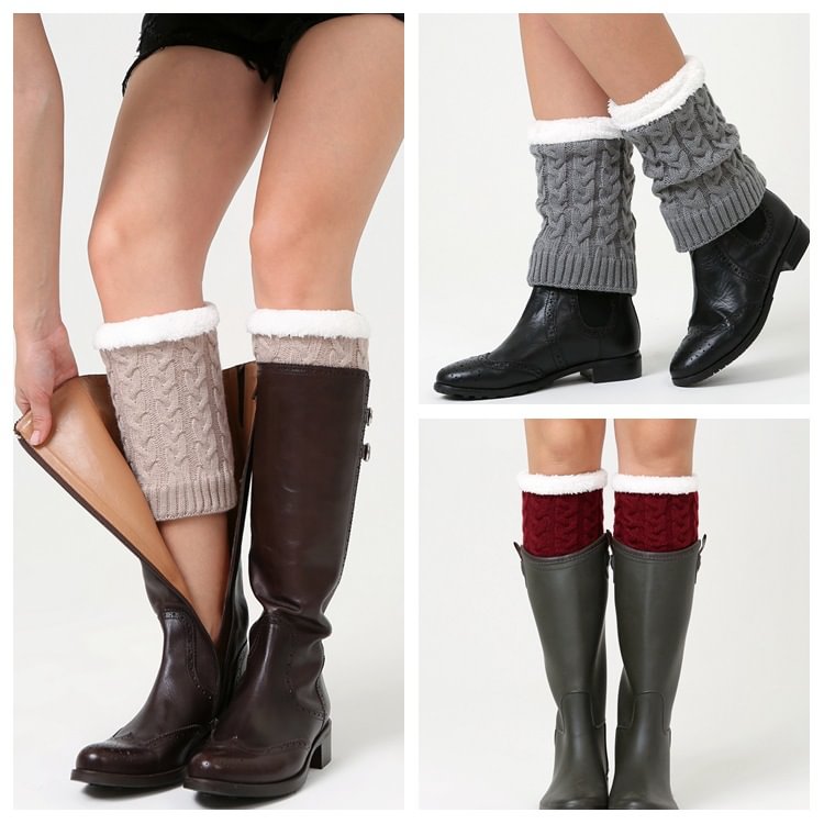 Letclo™ Plush Knitted Leg Warmers/Socks letclo Letclo