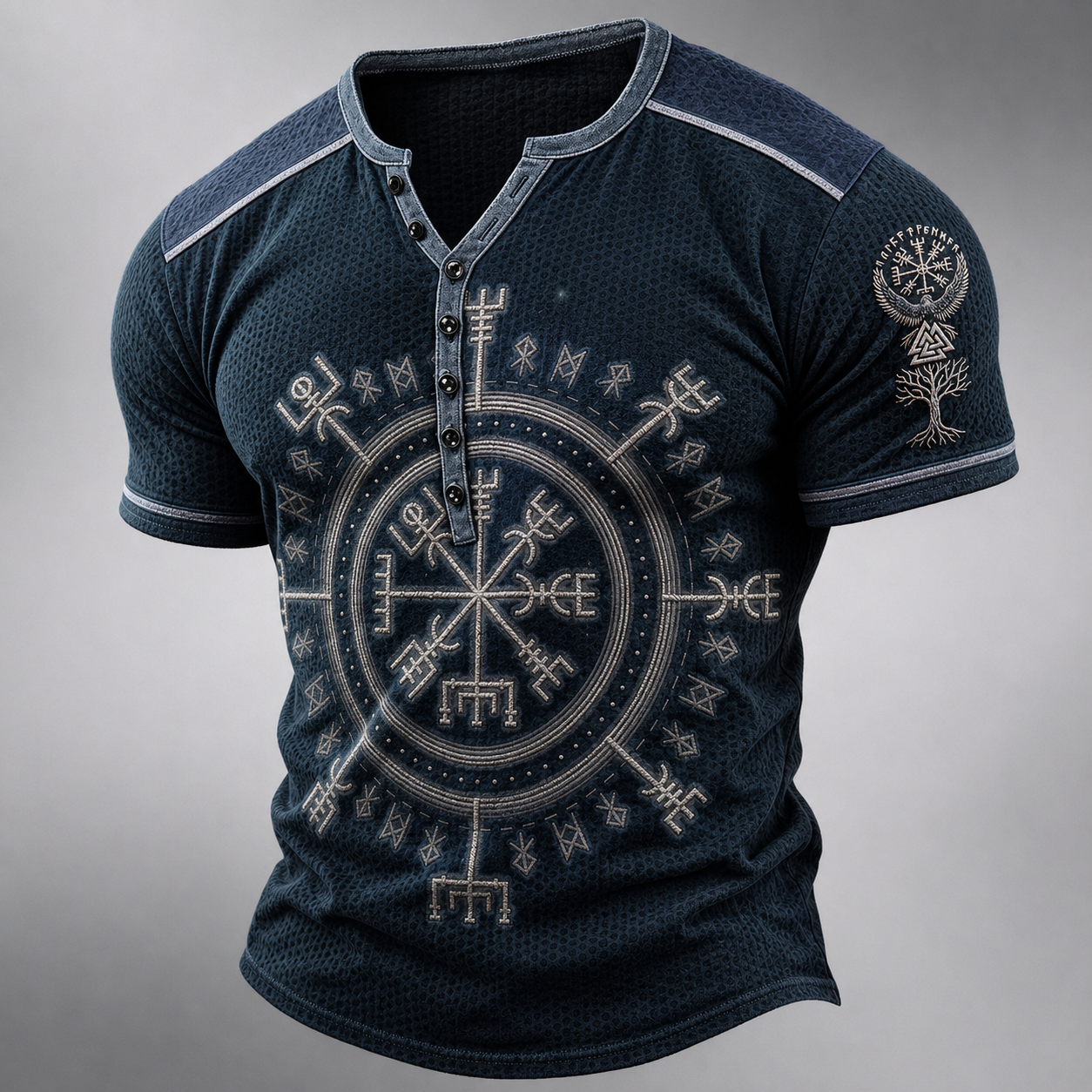 Norse Mythology Viking-Print Men's Casual Top