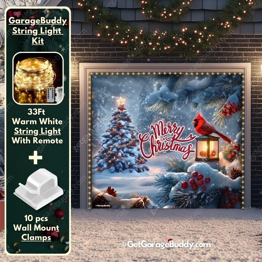 Cardinal's Christmas | Christmas Garage Door Cover