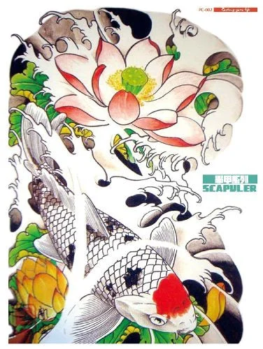 32*24cm Big Tattoo Stickers Green Butterfly Fish Dragon Buddha Waterproof Temporary Flash Tattoos Full Back Chest For Men Women