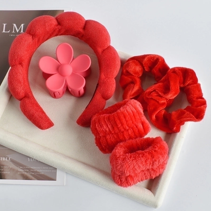 Women’s Minimalist Classic Style Bow Knot Plastic Cloth Spray Paint Hair Claws