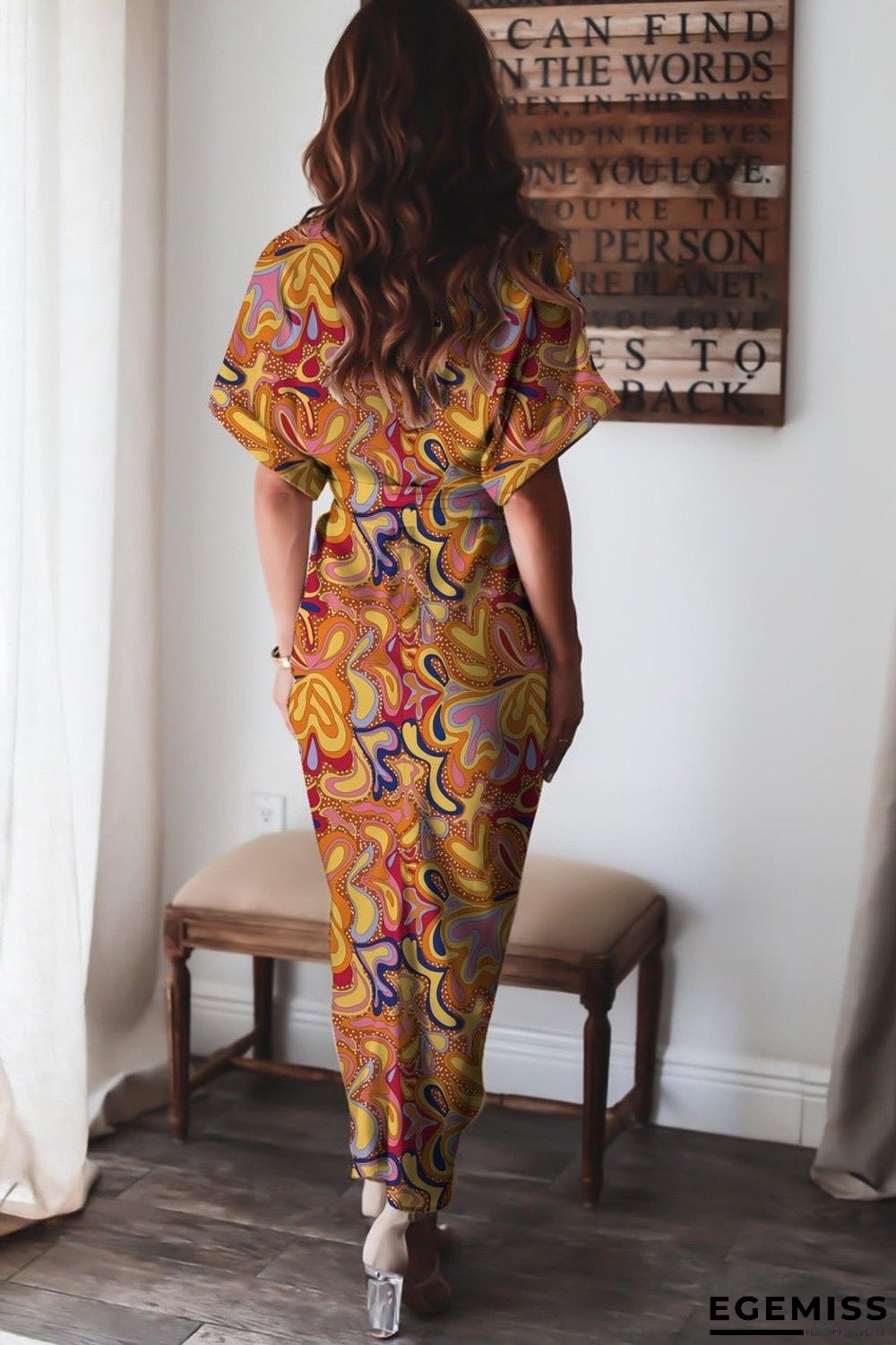 New Shirt and Long Skirt Fashion Print Dress In Summer | EGEMISS