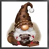 Coffee Gnome - 11CT Stamped Cross Stitch - 40*40cm
