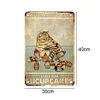 Cat and Cake - Metal Tin Signs(12*16Inch) - Animal