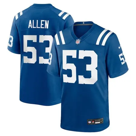 Youth Indianapolis Colts #53 CJ Allen Royal 2026 NFL Draft Game Jersey