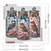 Oiseau en bouteille-perceuse ronde peinture diamant-40*40cm