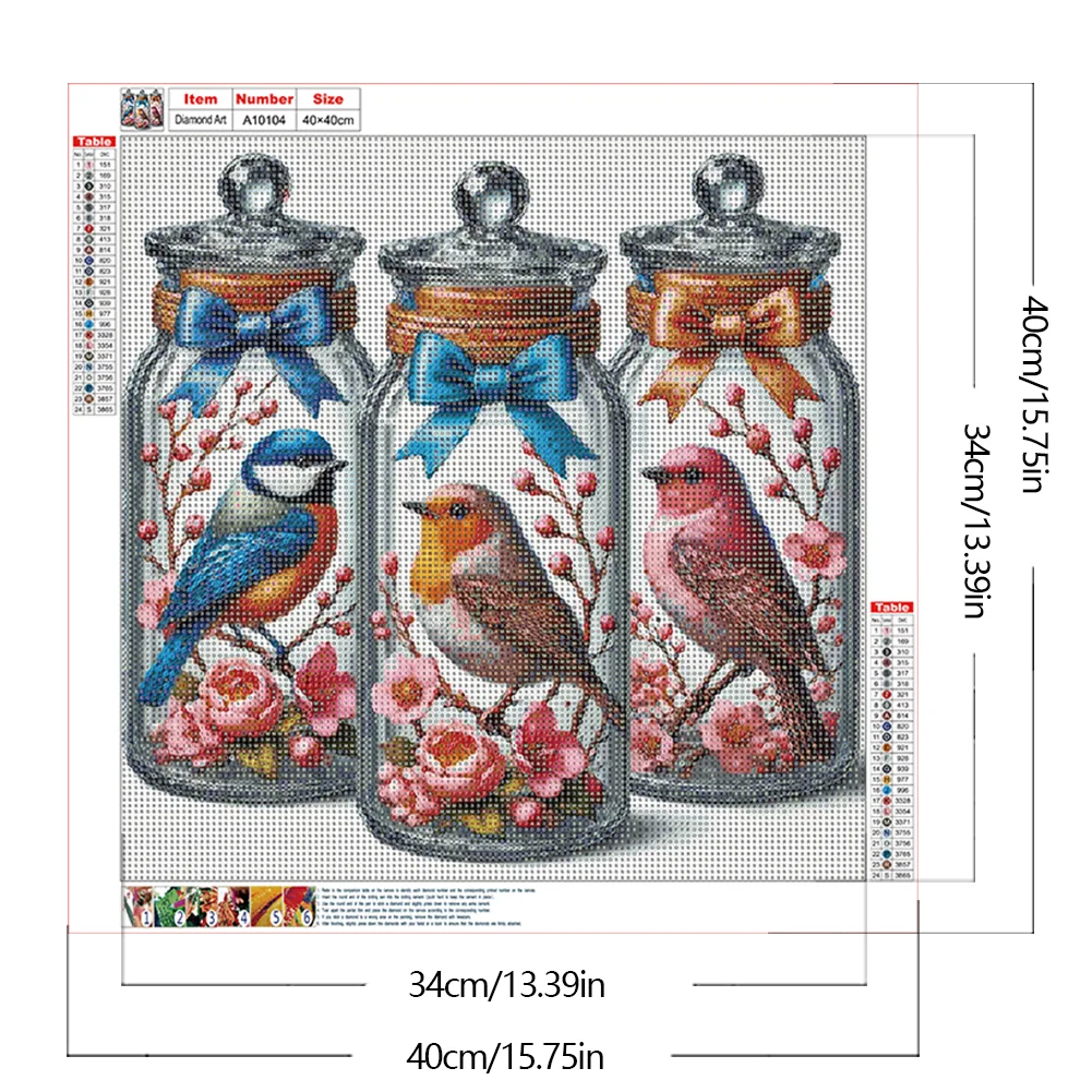 Diamond Painting - Full Round Drill - Bottle Bird(Canvas|40*40cm)