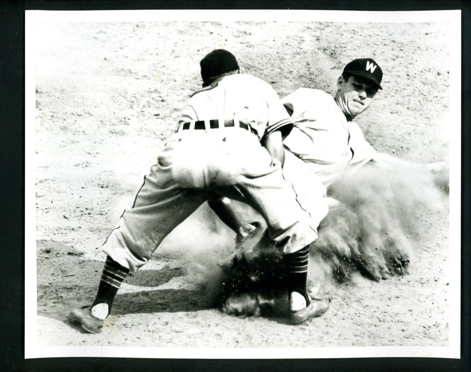 Jerry Priddy Ken Keltner 1946 Press Photo Poster painting Washington Senators Cleveland Indians