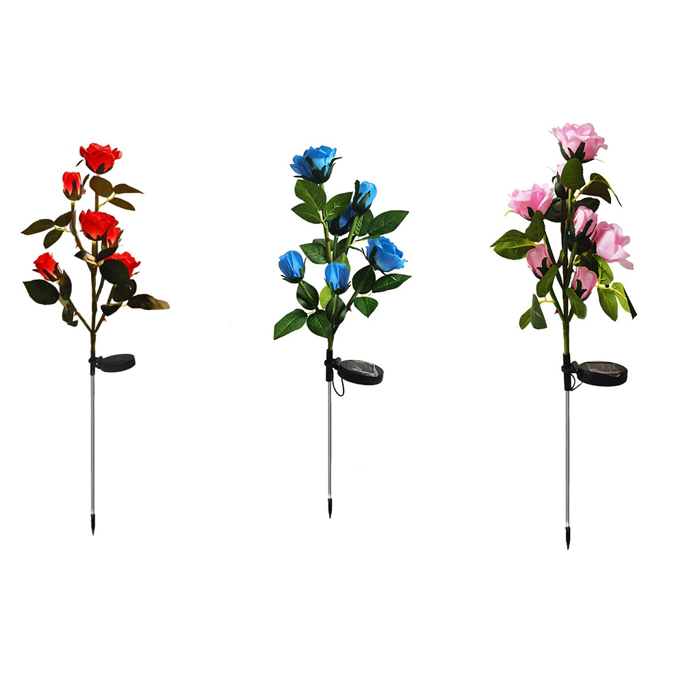 

2pcs LED Solar Light Rose Flower Lawn Stake Lamp Yard Outdoor Garden Decor, 501 Original