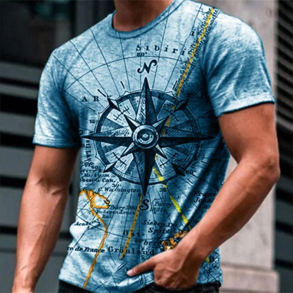 3D Graphic Short Sleeve Shirts  The Compass