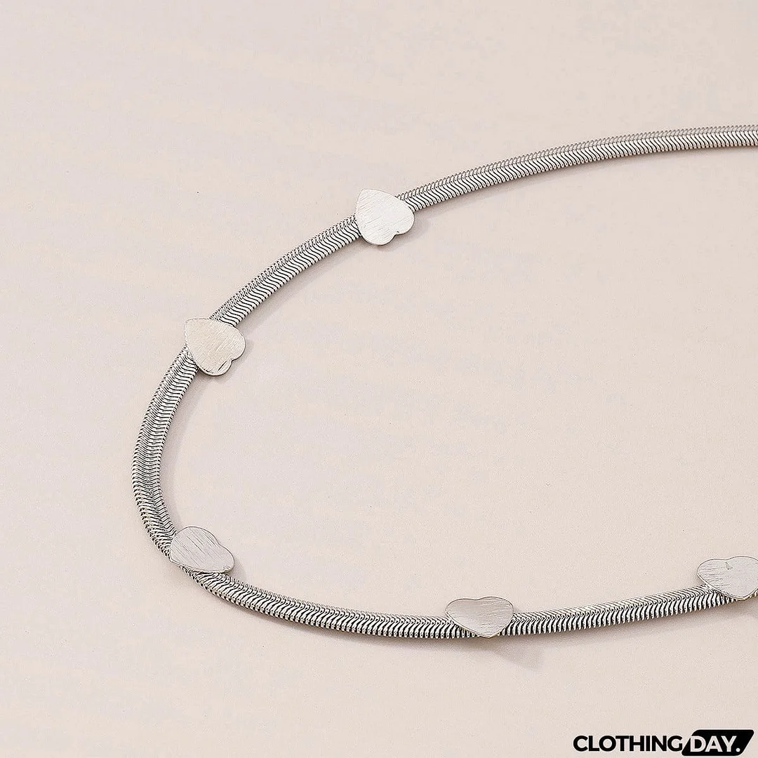 Love Simple Metal Necklace