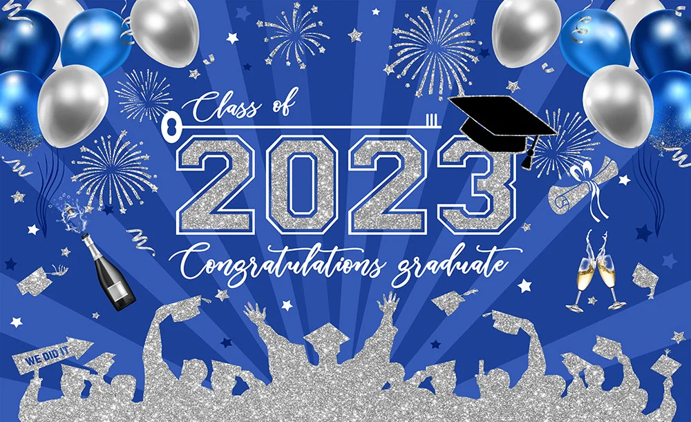 Class Of 2023 Congratulation Graduate Party Backdrop RedBirdParty