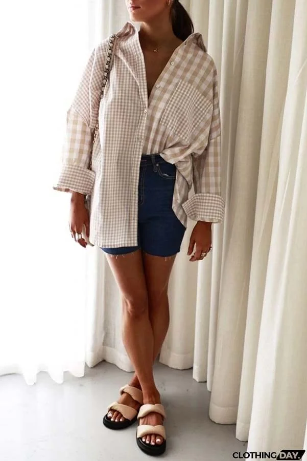 One Split Wonder Plaid Button Shirt