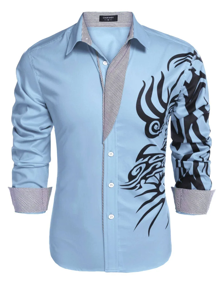Print Dress Shirt (US Only) QueenFunky