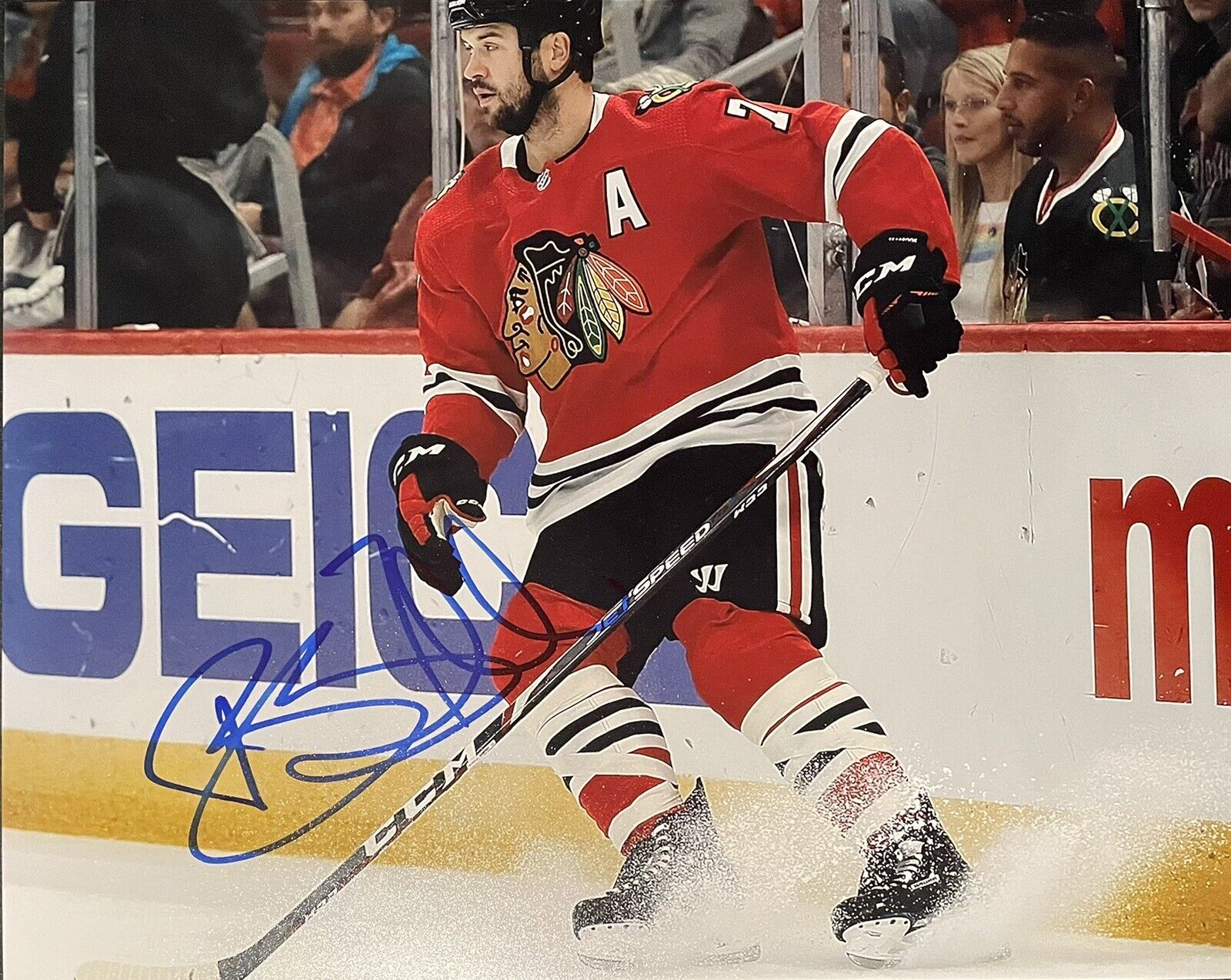 Brent Seabrook Signed Chicago Blackhawks 8x10 Photo Poster painting Proof