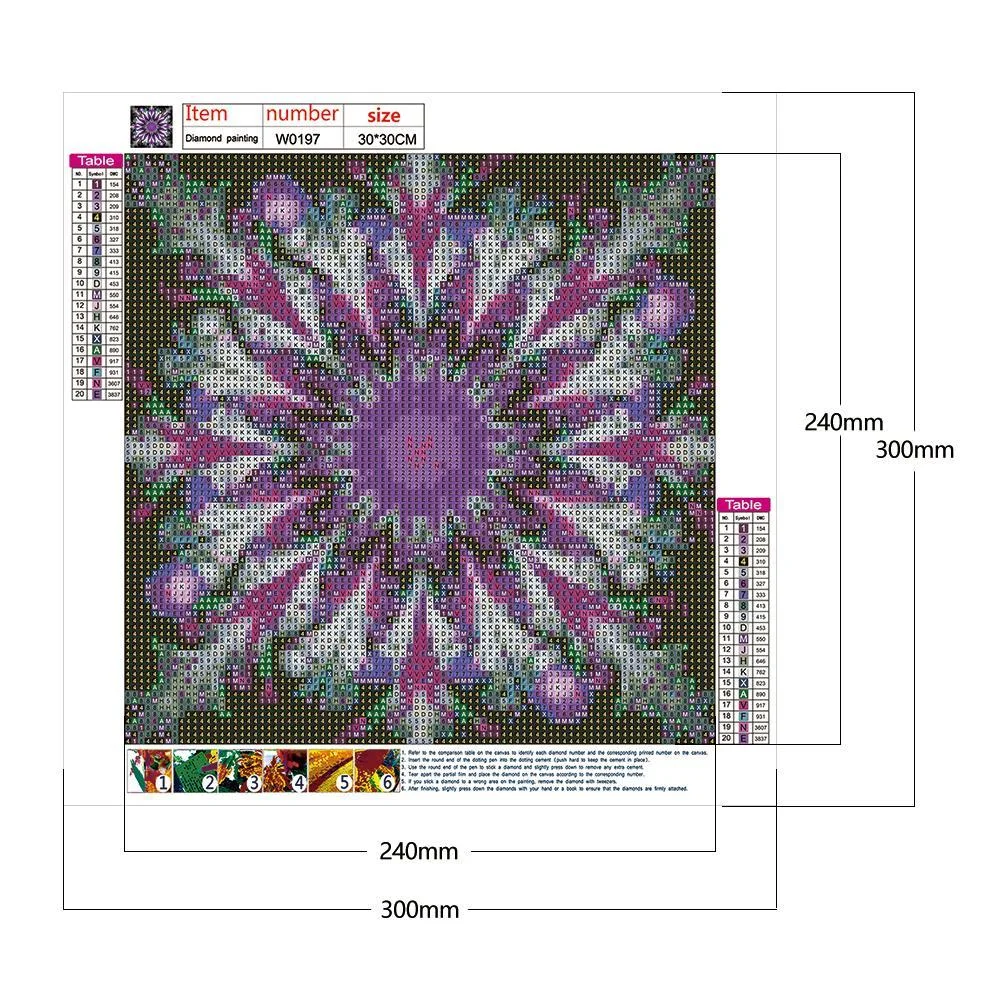 Diamond Painting - Full Round Drill - Mandala Flower(30*30cm)