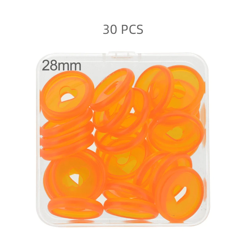 Fromthenon 30pcs Heart-shaped Disc Rings for Mushroom Hole Disc-bound System Notebook Planner Ring Binder Accessories Stationery