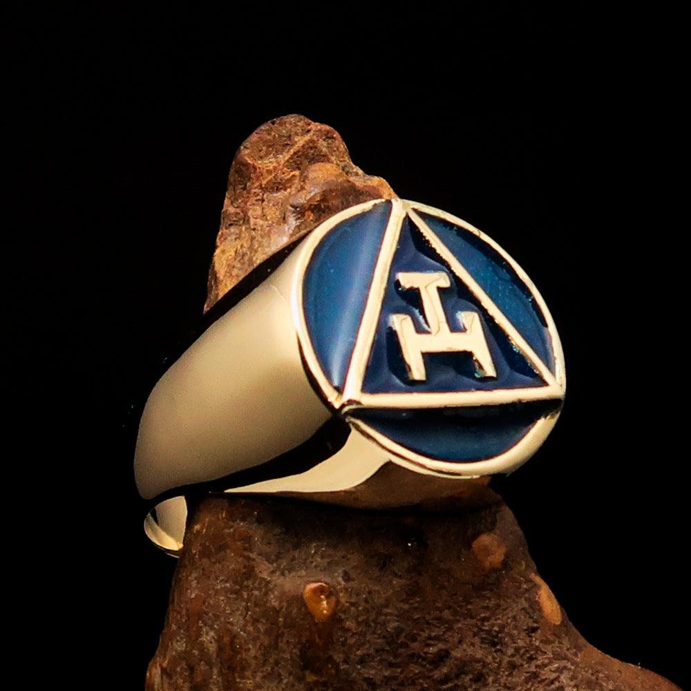 Unique Chapter Rings Royal Arch Chapter Ring - Blue Solid Brass