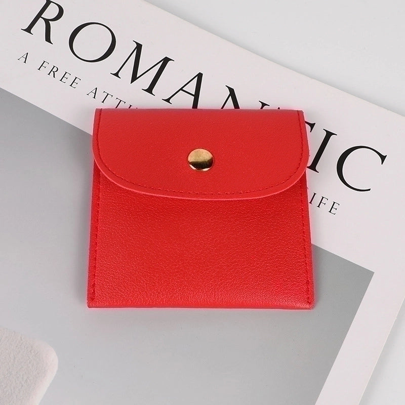 1 Piece Pu Leather Minimalist Daily Solid Color Jewelry Packaging Bags