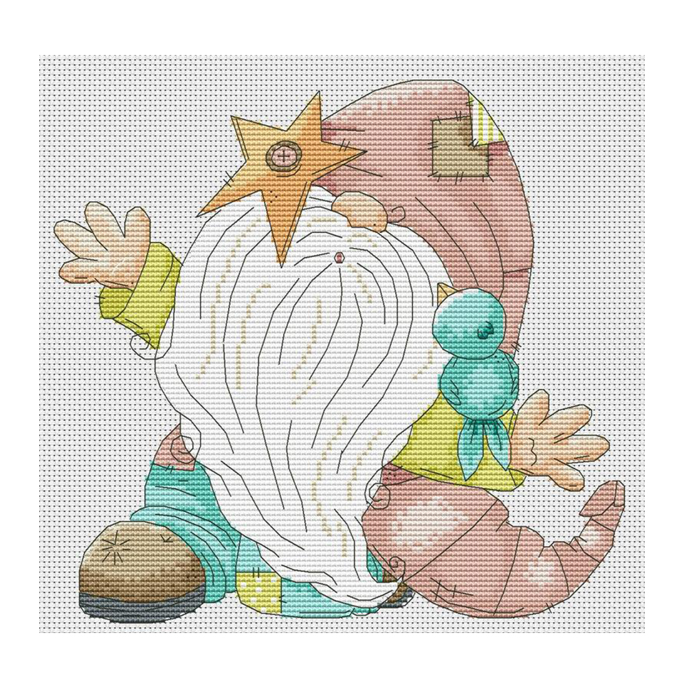 

Gnome - 11CT Stamped Cross Stitch - 30*30CM, 501 Original