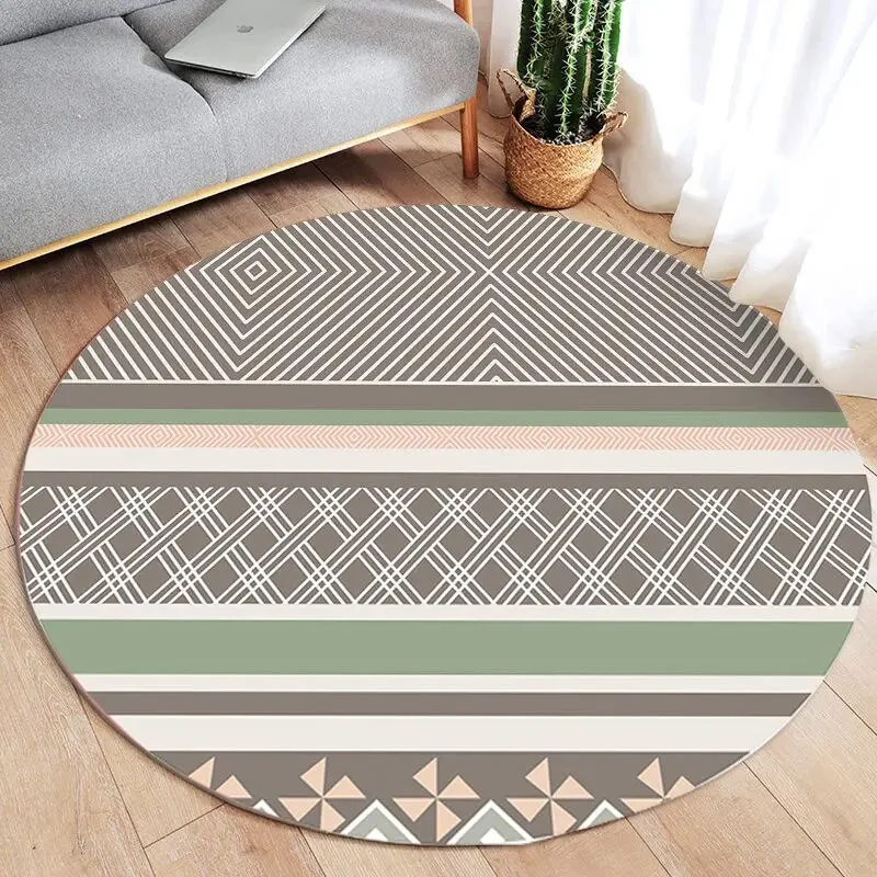 Athvotar Round Carpets Modern Living Room Sofa Coffee Table Rug Simplicity Decoration Bedroom Carpet Kitchen Bathroom Non-slip Rugs