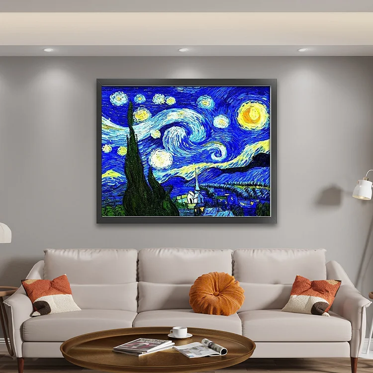 Van Gogh Starry Night 11CT (61*52CM) Stamped Cross Stitch