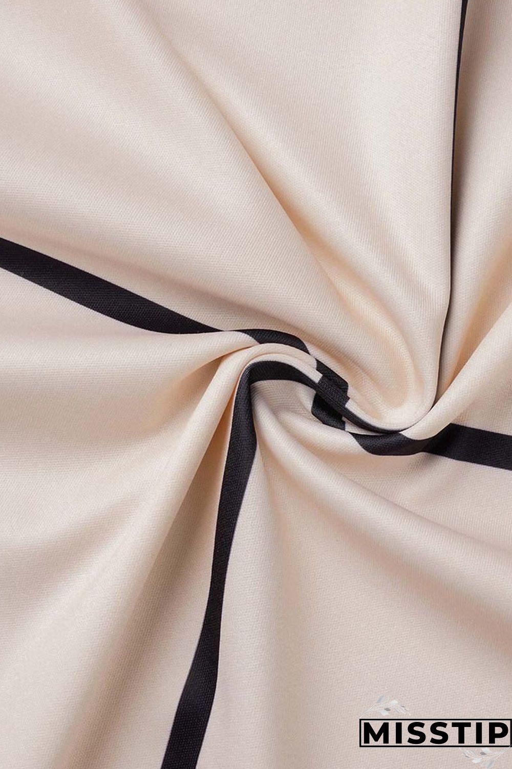 Cream White Casual Print Patchwork Half A Turtleneck Straight Dresses