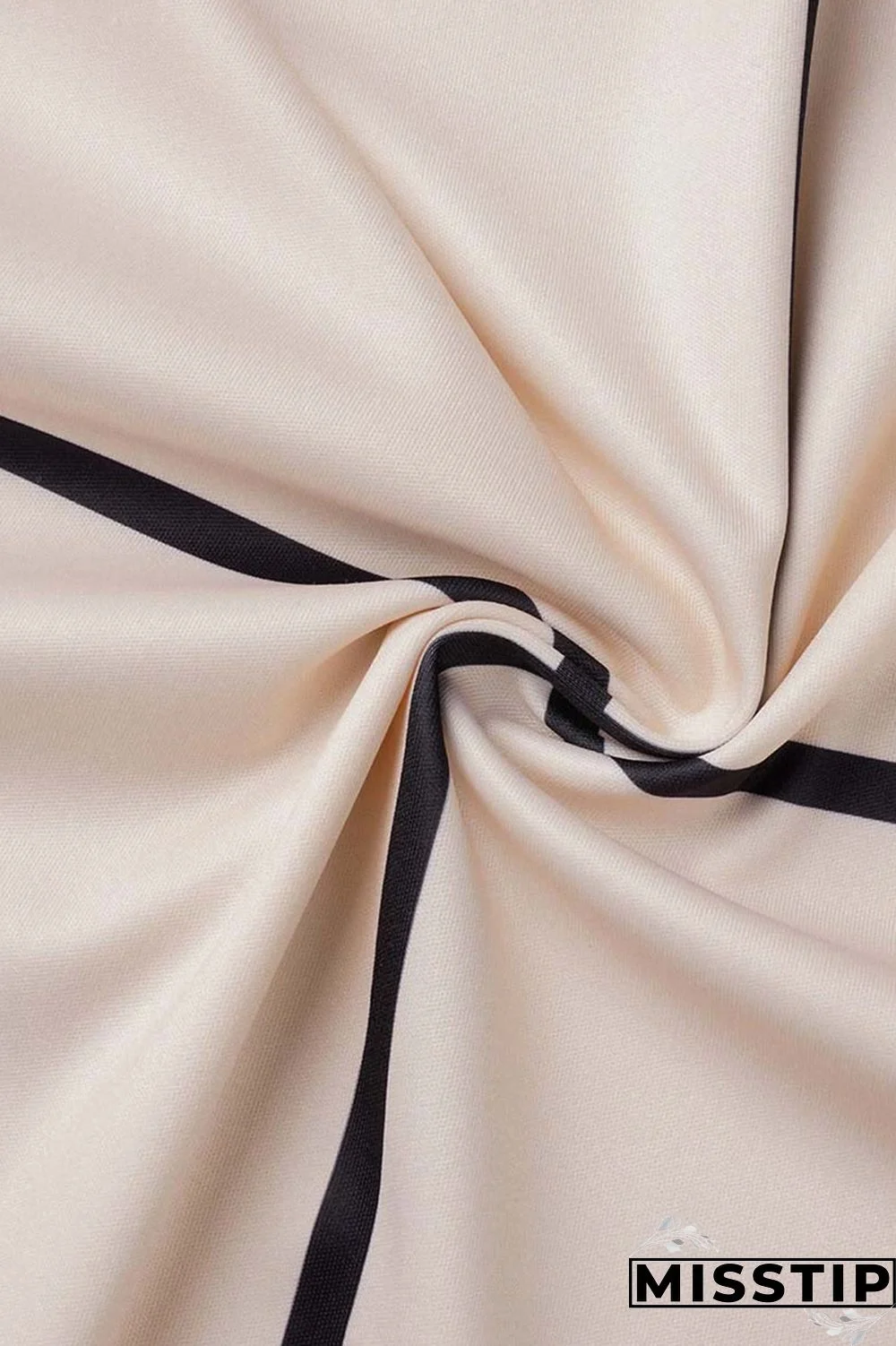 Cream White Casual Print Patchwork Half A Turtleneck Straight Dresses