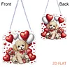 Valentine Day 2D Flat DIY Diamond Art Pendant Diamond Painting Craft Set (Puppy)