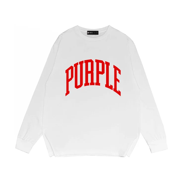 Purple Brand Long Sleeve T-Shirt Fashion Loose Long Sleeve Top