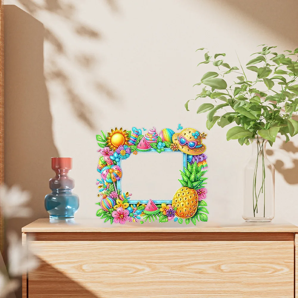 5D DIY Sunshine Vacation Special Shape Diamond Art Tabletop Decor for Home Decor