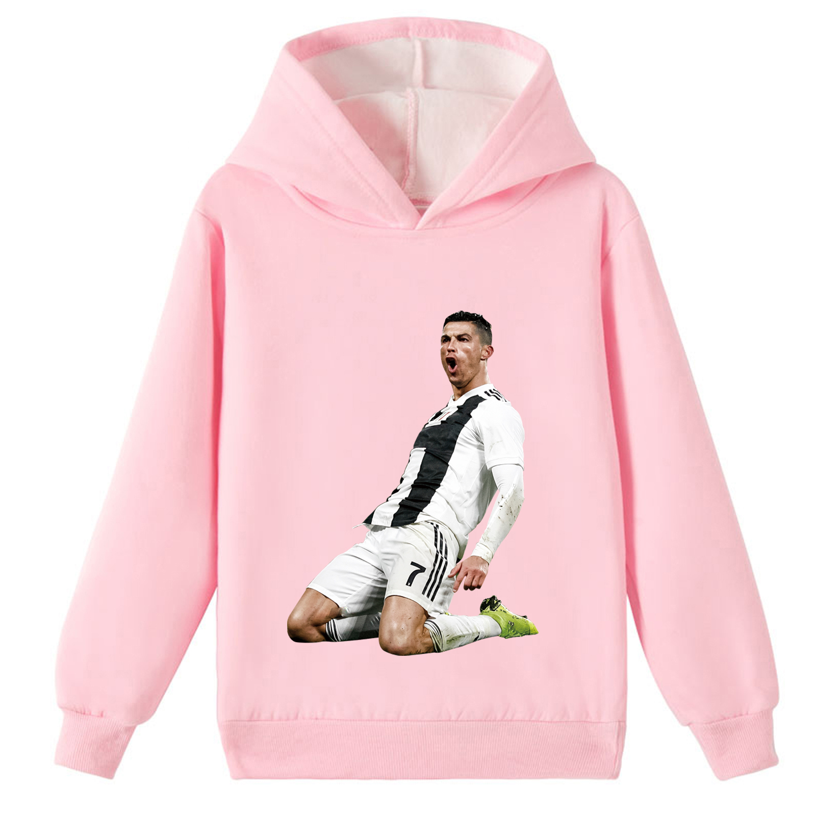 Mayoulove Cristiano Ronaldo Fleece Hoodie for Boys  Girls - Stylish Sportswear, Soccer Fan Gear, Trendy Casual Wear-Mayoulove