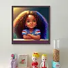 uk.everydayedeals (Limited Stock)Cross Stitch - 11ct Stamped - Fille boucl&eacute;e africaine (40*40cm)