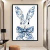 (Stamped/Counted) Blue And White Porcelain-Rabbit-11CT Cross Stitch 40*60cm/15.75*23.62in (Big Size)