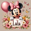 Blume Minnie - DIY Personalisiert Disney Namen Voller Diamant Malerei